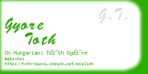 gyore toth business card